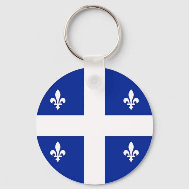 Nyckelkedja med Flagga Quebec, Kanada Nyckelring (Framsida)