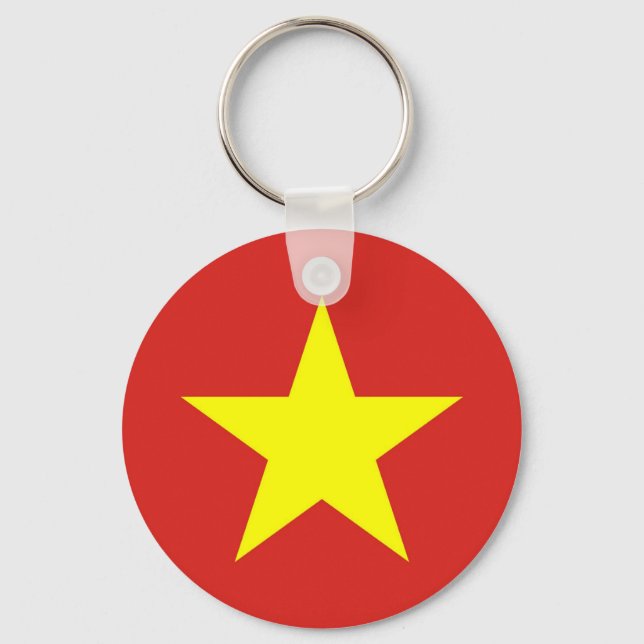 Nyckelkedja med Flagga Vietnam Nyckelring (Framsida)