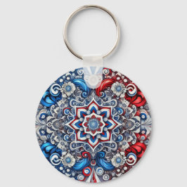 Nyckelkedja med Fransk Färg Design Nyckelring