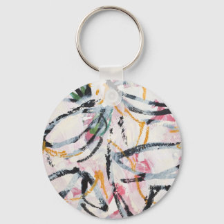 Nyckelkedja med handmålad design nyckelring