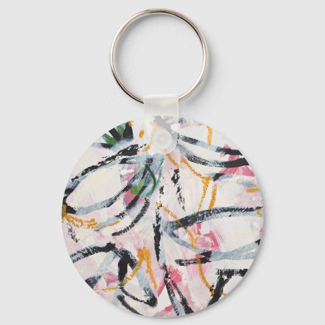 Nyckelkedja med handmålad design nyckelring (Framsida)