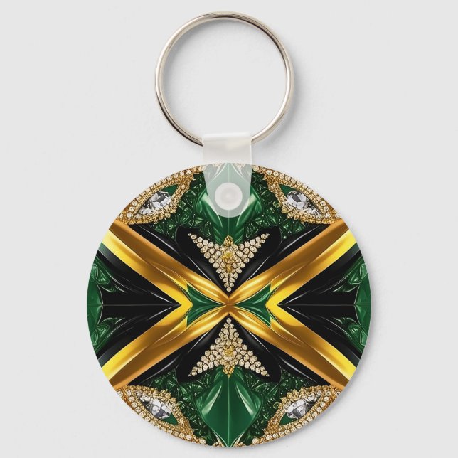 Nyckelkedja med Jamaican Färg Design Nyckelring (Framsida)