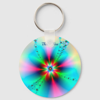 Nyckelkedja med konstnärlig Blommigt Nyckelring