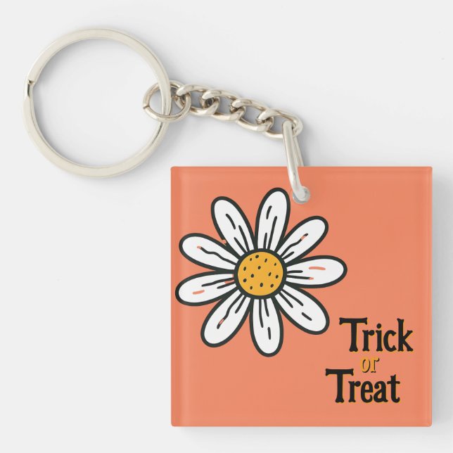 Nyckelkedja med minimal Daisy - Diagram för visuel (Framsidan)