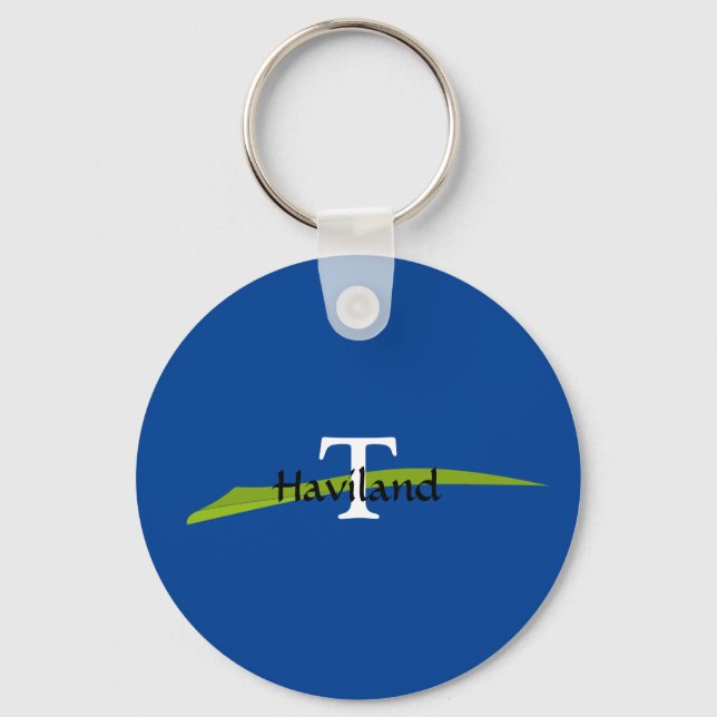 Nyckelkedja med Namn och initial Blue HAMbyWG Nyckelring (Framsida)