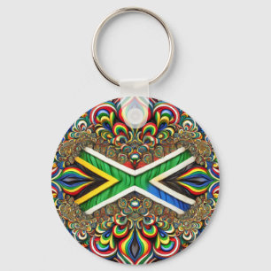 Nyckelkedja med sydafrikanska Färg-design Nyckelring