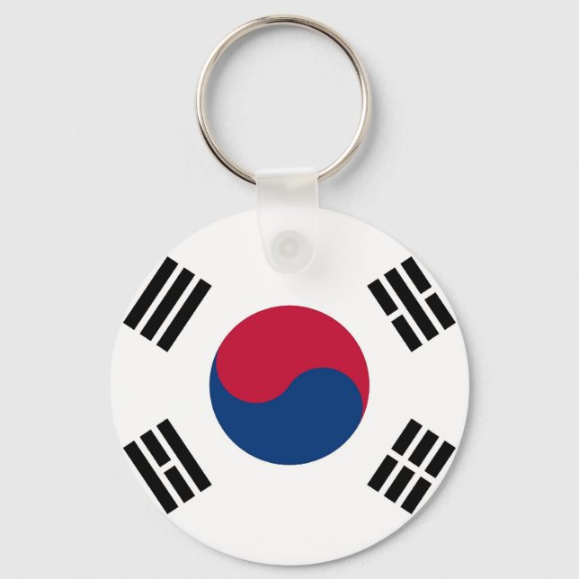Nyckelkedja med Sydkoreas Flagga Nyckelring (Framsida)
