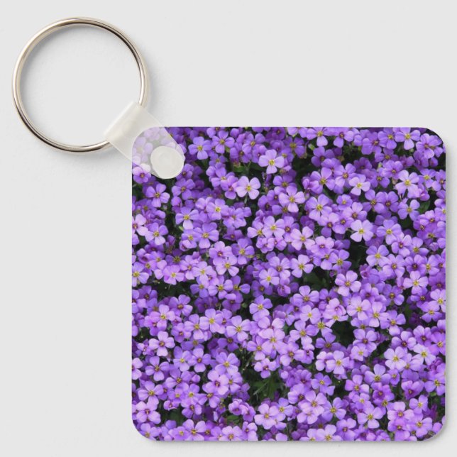 Nyckelkedja med Violet Flowers - Vår Nyckelring (Framsida)