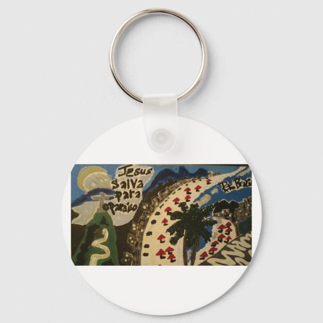 Nyckelkedja mellan Brasilien och Rio/kristan Nyckelring (Framsida)