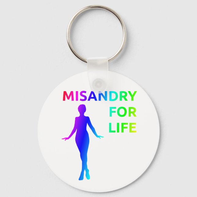Nyckelkedja "Misandry for Life" Nyckelring (Framsida)