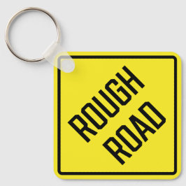 Nyckelkedja på rough Road Metall Square Nyckelring