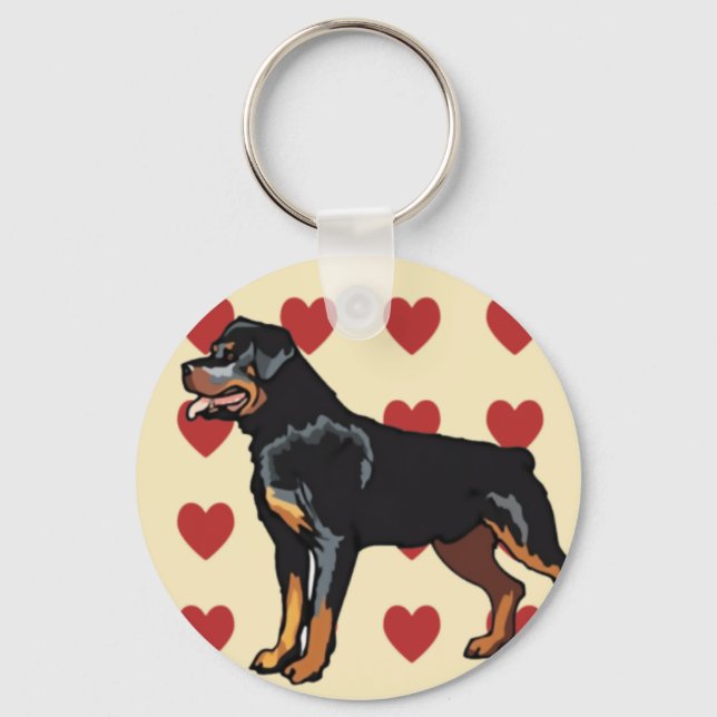 Nyckelkedja - Rottweiler Nyckelring (Framsida)