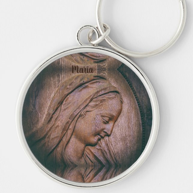 Nyckelkedja Rund Silverfärgad Nyckelring (Framsidan)