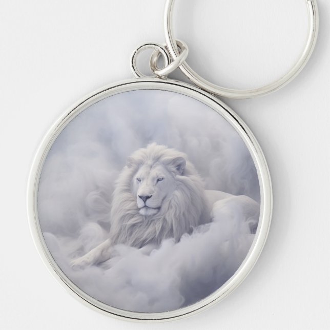 Nyckelkedja Rund Silverfärgad Nyckelring (Framsidan)