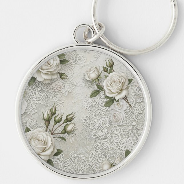 nyckelkedja rund silverfärgad nyckelring (Framsidan)
