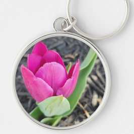 Nyckelkedja Rund Silverfärgad Nyckelring