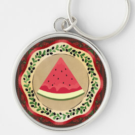 Nyckelkedja Rund Silverfärgad Nyckelring