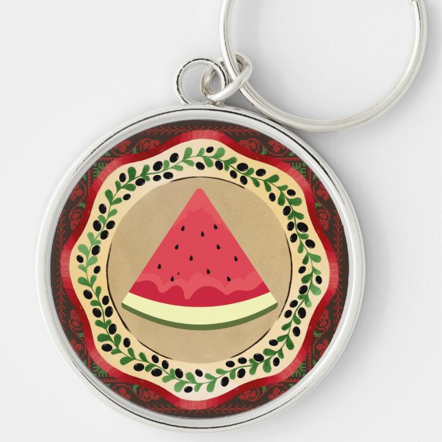 Nyckelkedja Rund Silverfärgad Nyckelring (Framsidan)