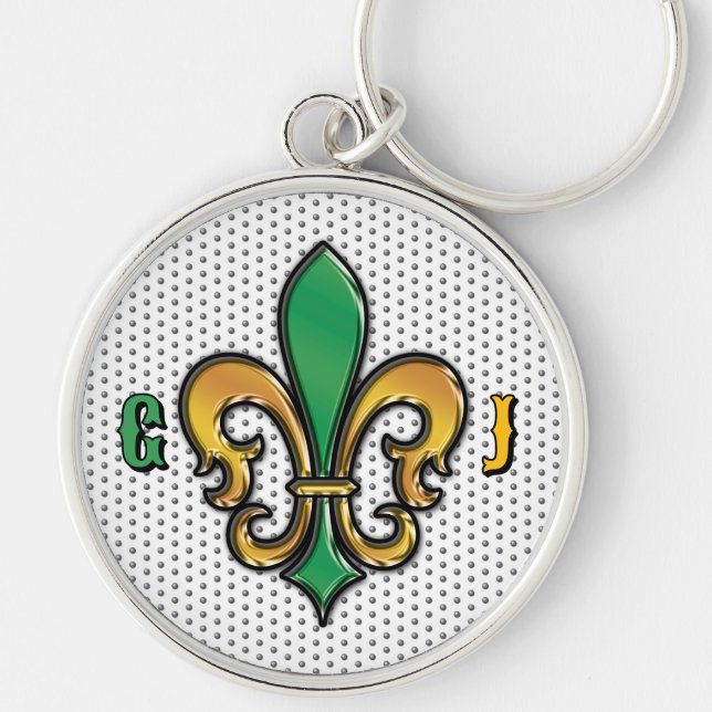 Nyckelkedja Rund Silverfärgad Nyckelring (Framsidan)