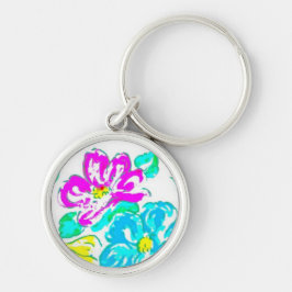 Nyckelkedja Rund Silverfärgad Nyckelring