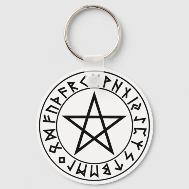 nyckelkedja Rune Pentacle Nyckelring (Framsida)