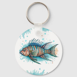 Nyckelkedja - Vattenfärgsserie: Lionfish Nyckelring