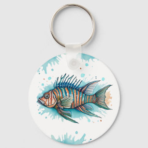 Nyckelkedja - Vattenfärgsserie: Lionfish Nyckelring