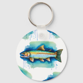 Nyckelkedja - Vattenfärgsserie: Trout/Salmon Nyckelring