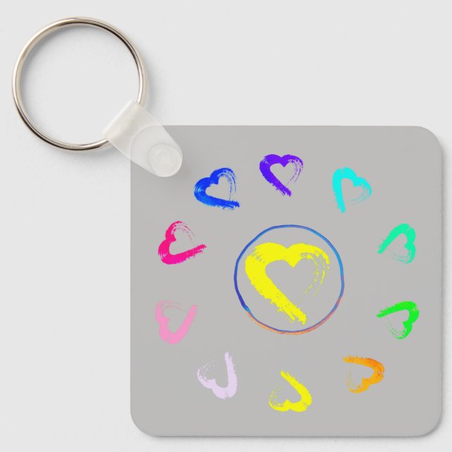 Nyckelkedjan Acrylic Suneart Metall Nyckelring (Framsida)