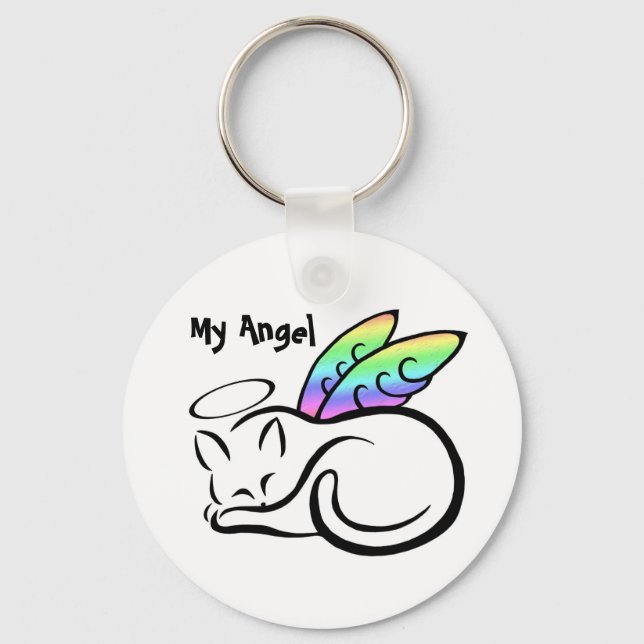 Nyckelkedjan Angel Kattunge (min ängel) Nyckelring (Framsida)
