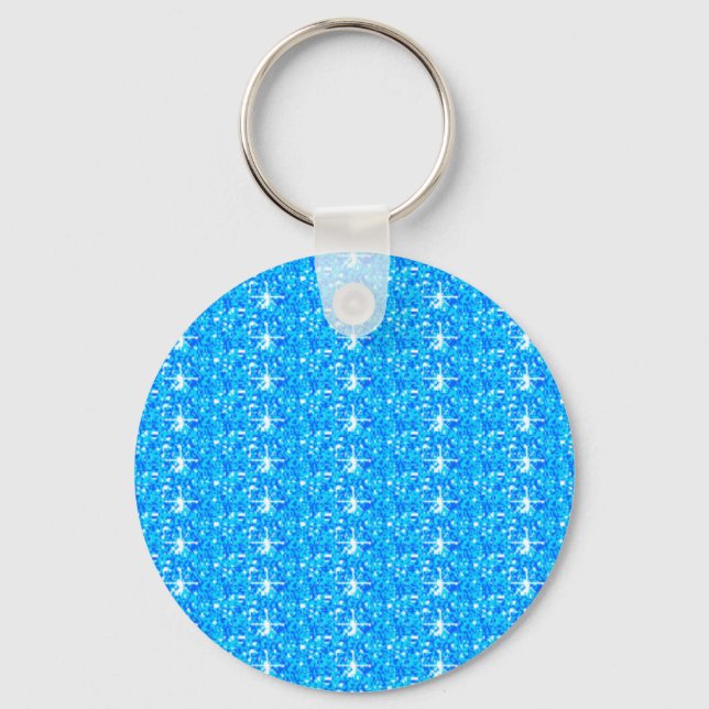 Nyckelkedjan Baby blue Glitter Nyckelring (Framsida)