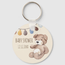 Nyckelkedjan Boho Baby Watercolor Bear Beige Nyckelring