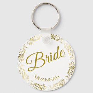 Nyckelkedjan Bride Guld Bröllop Nyckelring