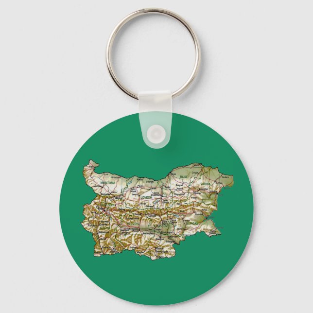 Nyckelkedjan Bulgarien Karta Nyckelring (Framsida)