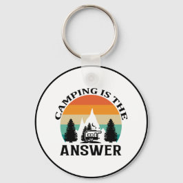 Nyckelkedjan "Camping is the Response" är minimali Nyckelring