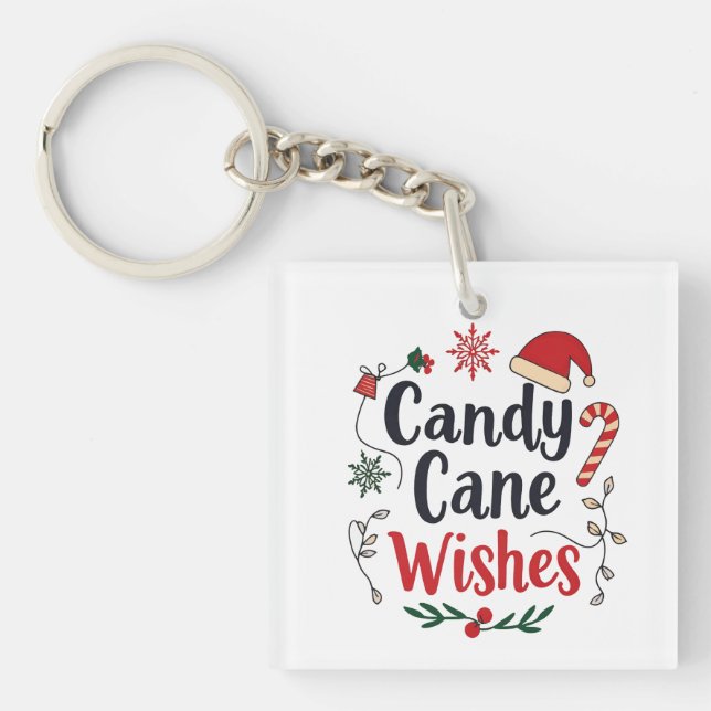 Nyckelkedjan Candy cane jul - Cheerful Gift Idea (Framsidan)
