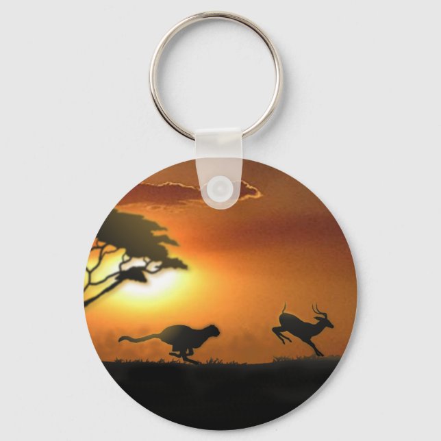 Nyckelkedjan Cheetah och Gazelle Nyckelring (Framsida)