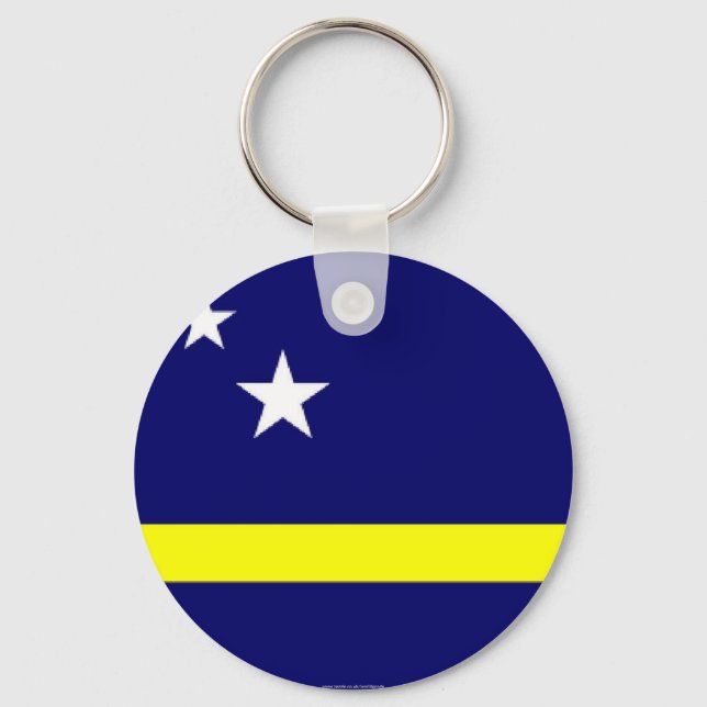 Nyckelkedjan Curacao flagga souvenir Nyckelring (Framsida)