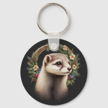 Nyckelkedjan Cute Festive Ferret