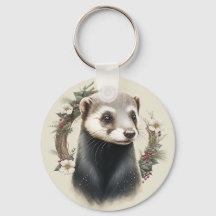 Nyckelkedjan Cute Festive Ferret