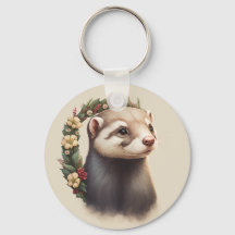 Nyckelkedjan Cute Festive Ferret