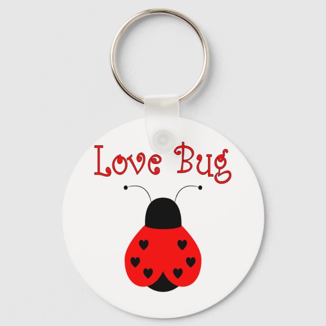 Nyckelkedjan Cute Kärlek Kryp Heart Ladybug Nyckelring (Framsida)