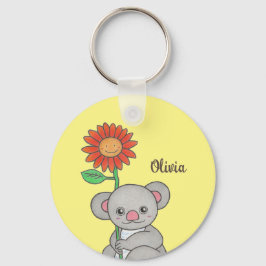 Nyckelkedjan Cute Koala Animal Namn Nyckelring