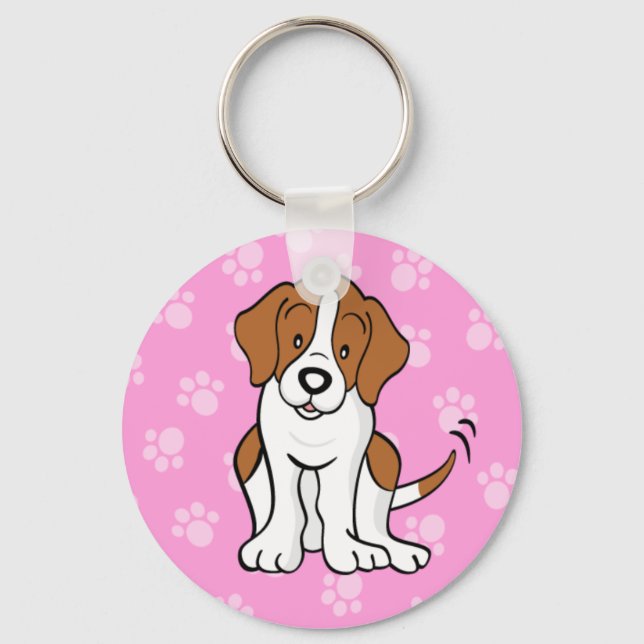 Nyckelkedjan Cute Tecknad hund Beagle Nyckelring (Framsida)
