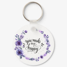 Nyckelkedjan "Du gör mig Lycklig" i anpassningsbar