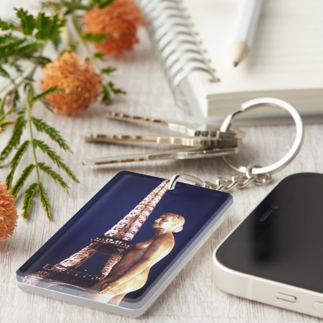 Nyckelkedjan Eiffel torn Paris dam (Högra Framsidan)