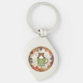 Nyckelkedjan Fall Break Cat Metall Swirl Silverfärgad Nyckelring