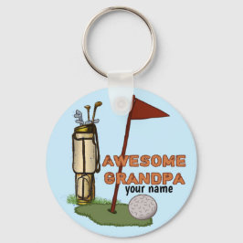 Nyckelkedjan fantastisk Grandpa Golf Nyckelring
