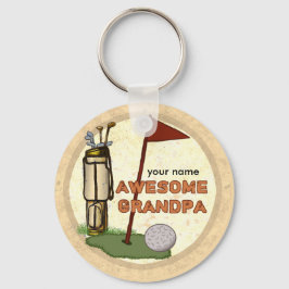Nyckelkedjan fantastisk Grandpa Golf Nyckelring