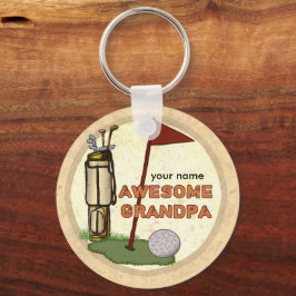 Nyckelkedjan fantastisk Grandpa Golf Nyckelring